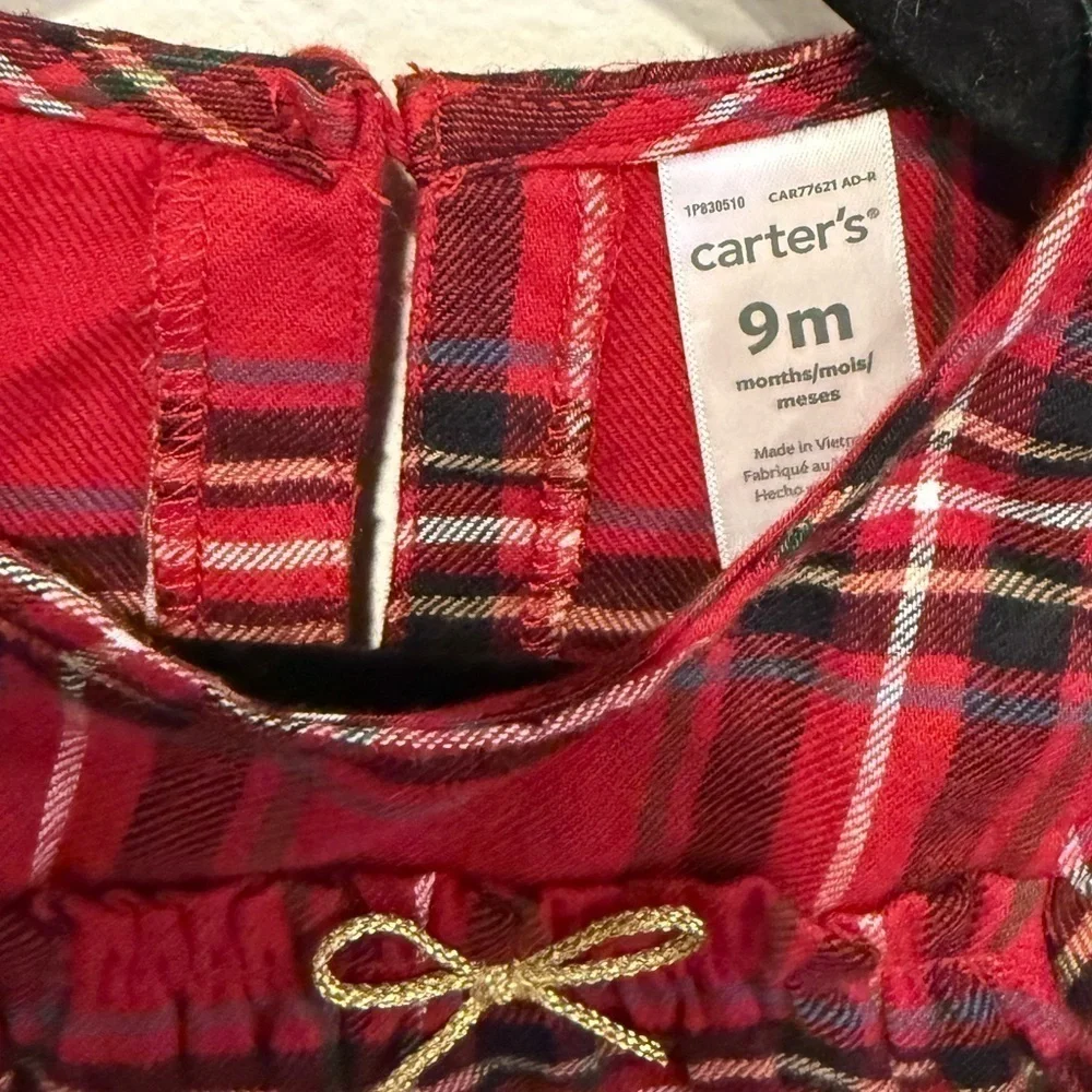 Carter’s Baby Girl 9 mo. Christmas Holiday Long Sleeve Top Only NWT